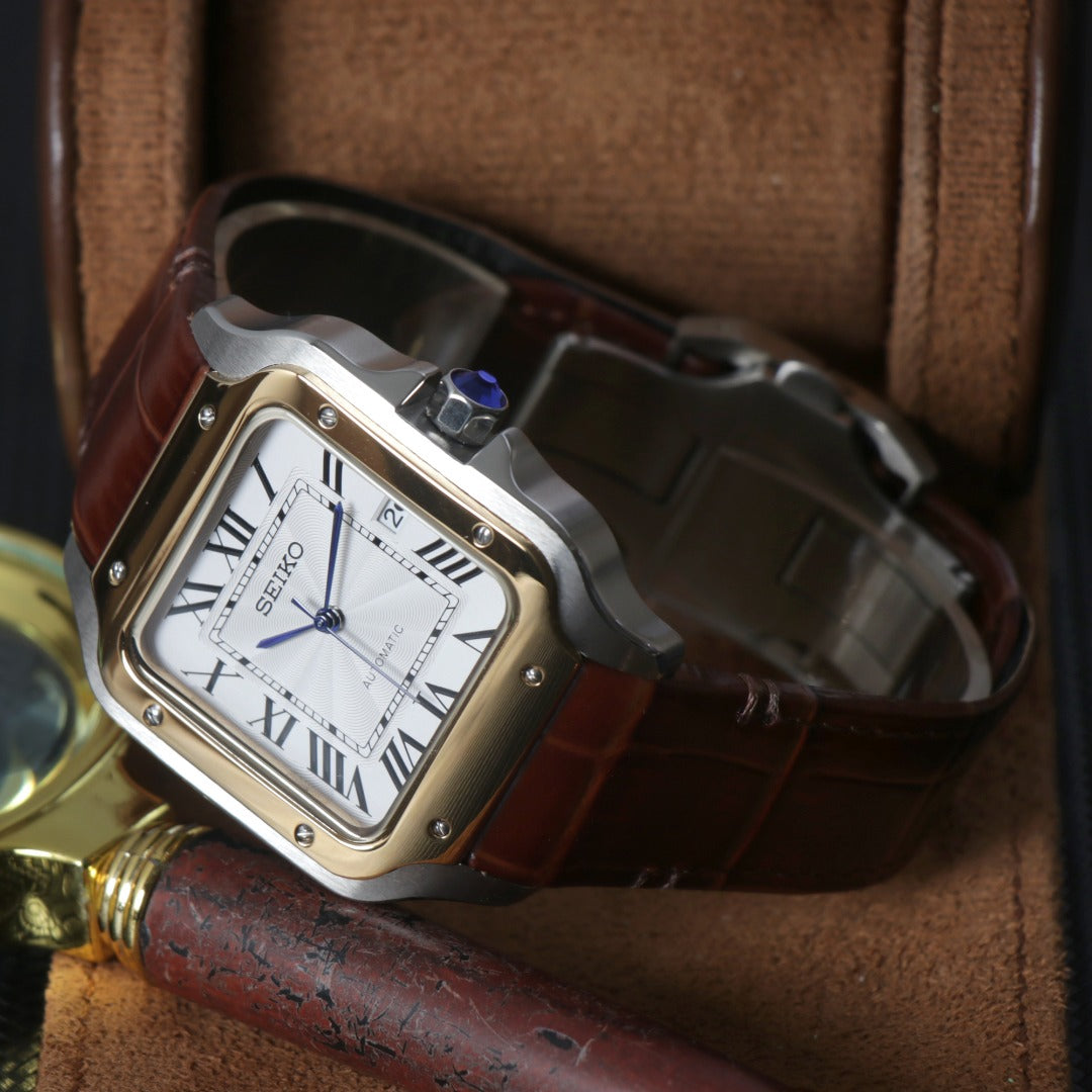 Square Roman Automático – Classic Leather NH35