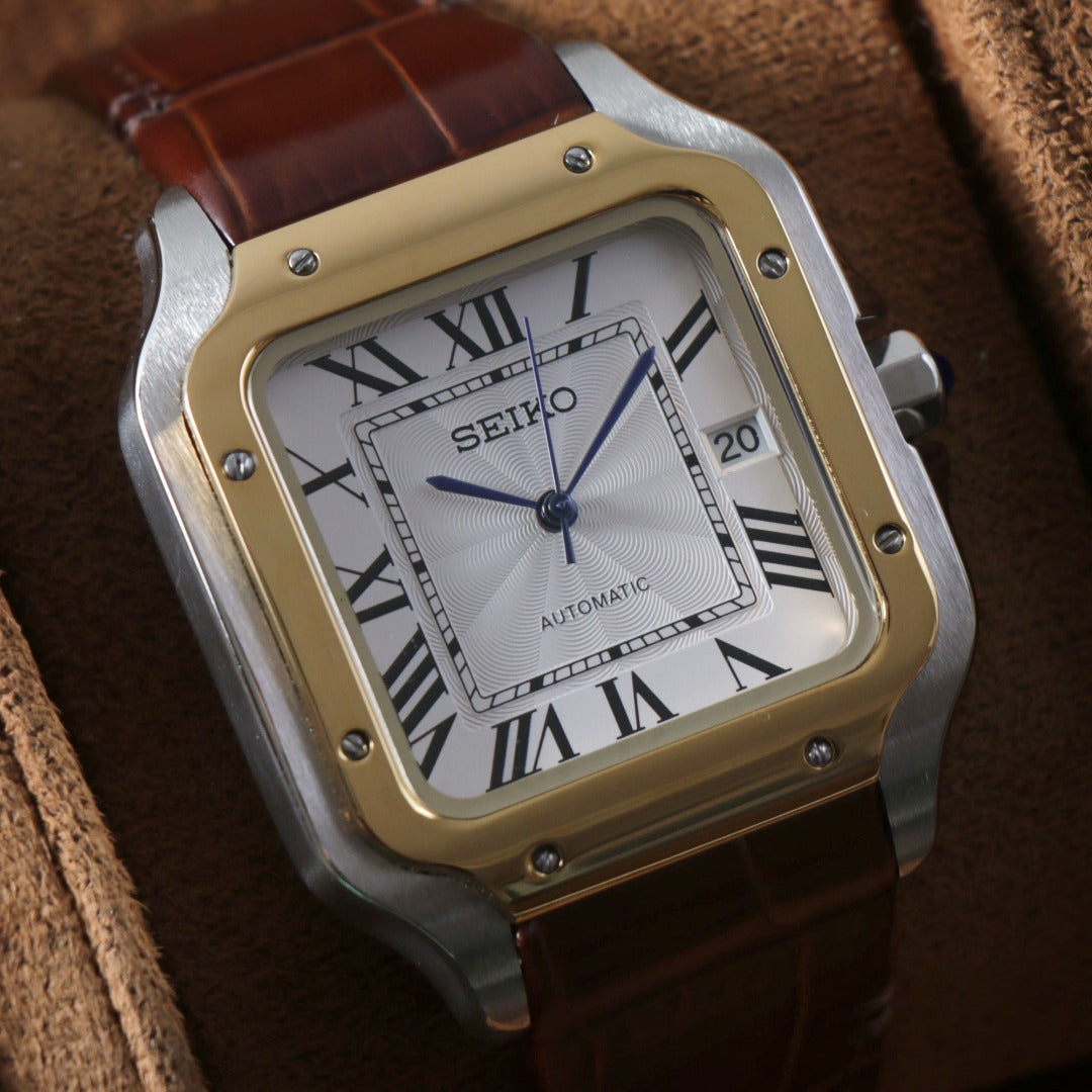 Square Roman Automático – Classic Leather NH35