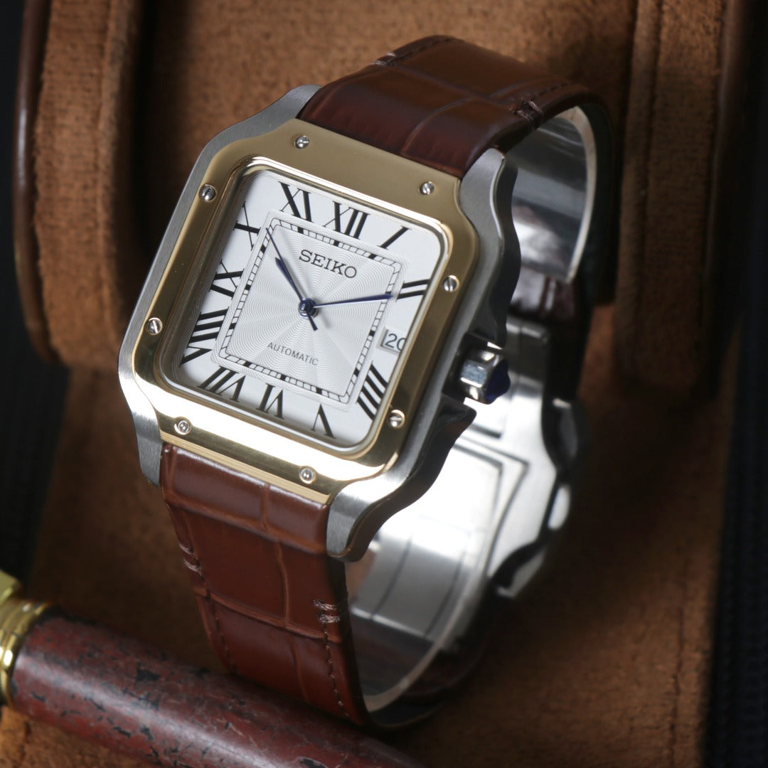 Square Roman Automático – Classic Leather NH35