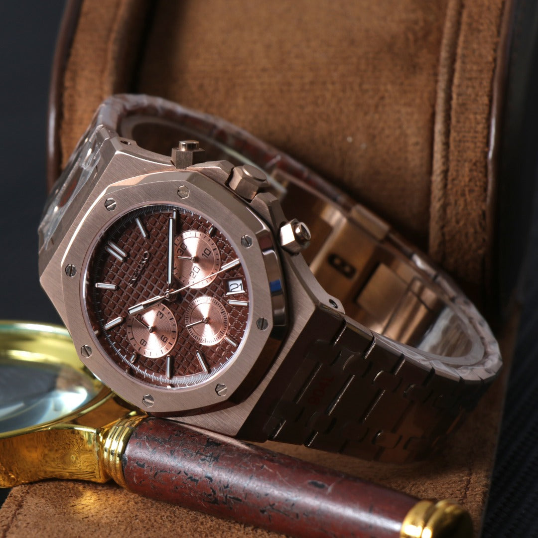 Octagonal Chrono Negro Rose – Sport Racing VK63