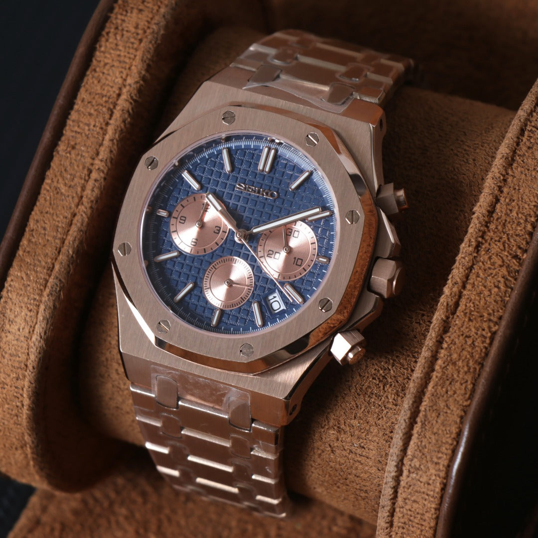Octagonal Chrono Azul Rose – Sport Racing VK63