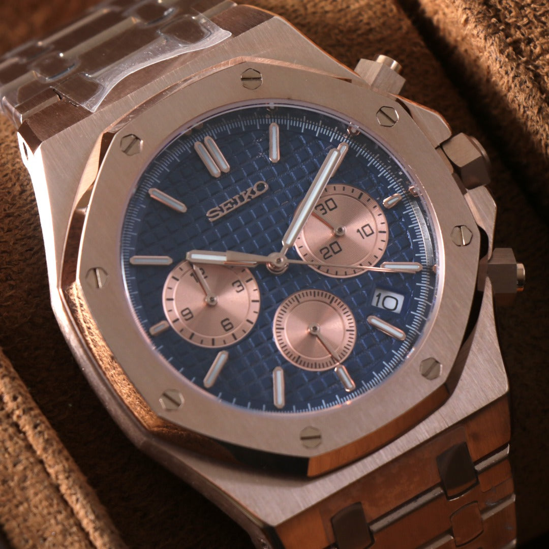 Octagonal Chrono Azul Rose – Sport Racing VK63