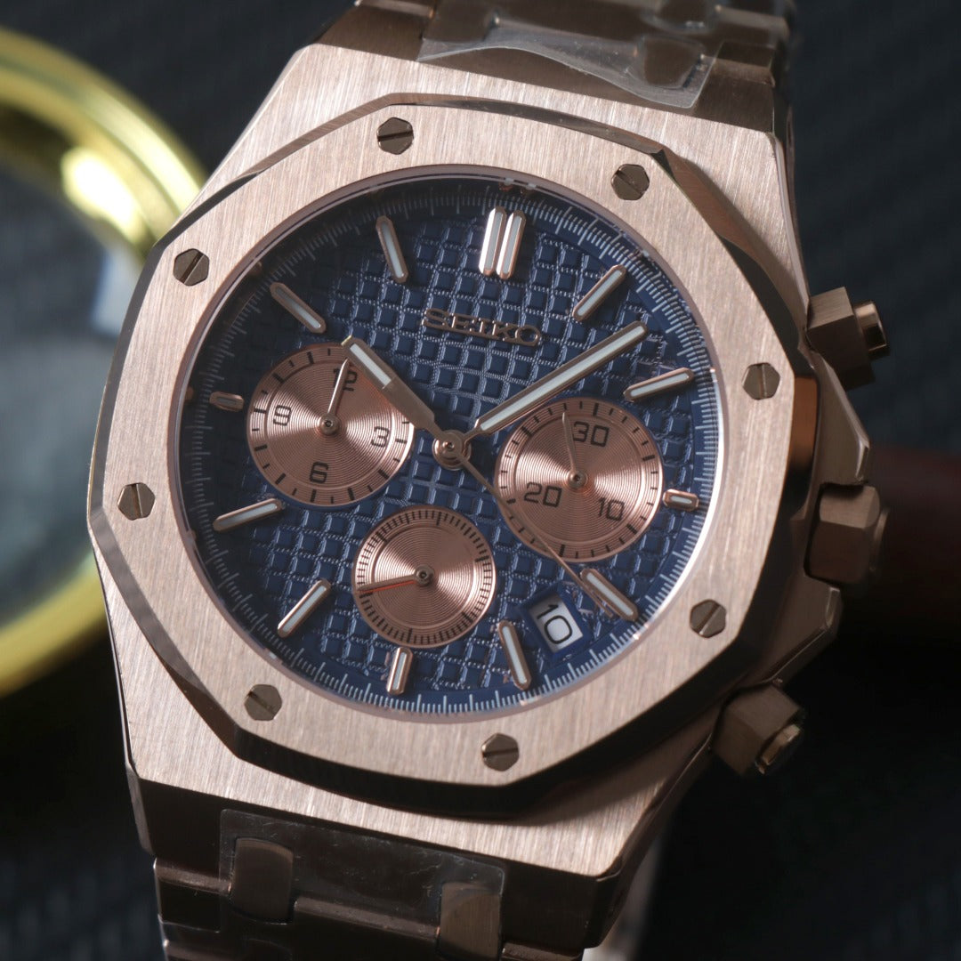 Octagonal Chrono Azul Rose – Sport Racing VK63