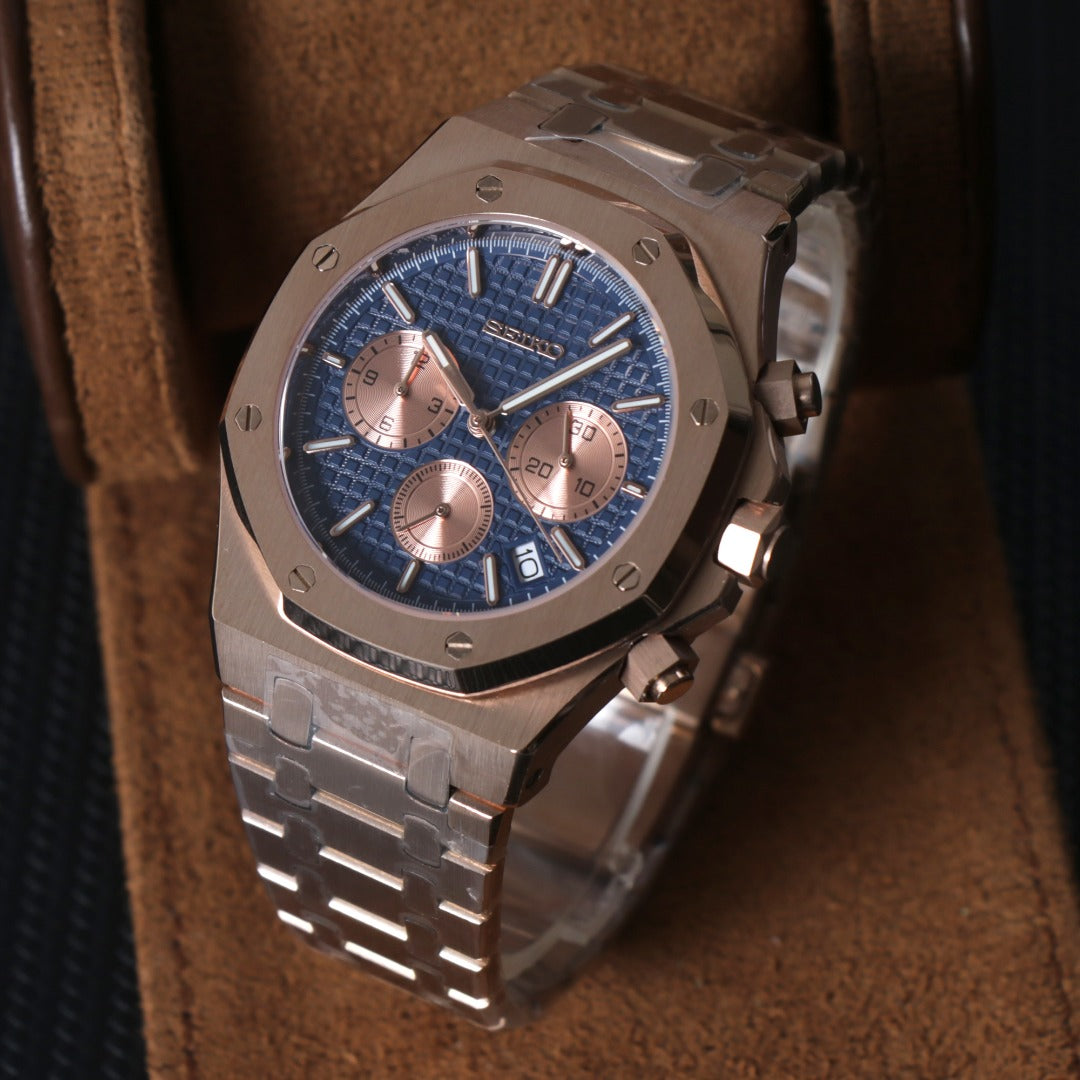 Octagonal Chrono Azul Rose – Sport Racing VK63