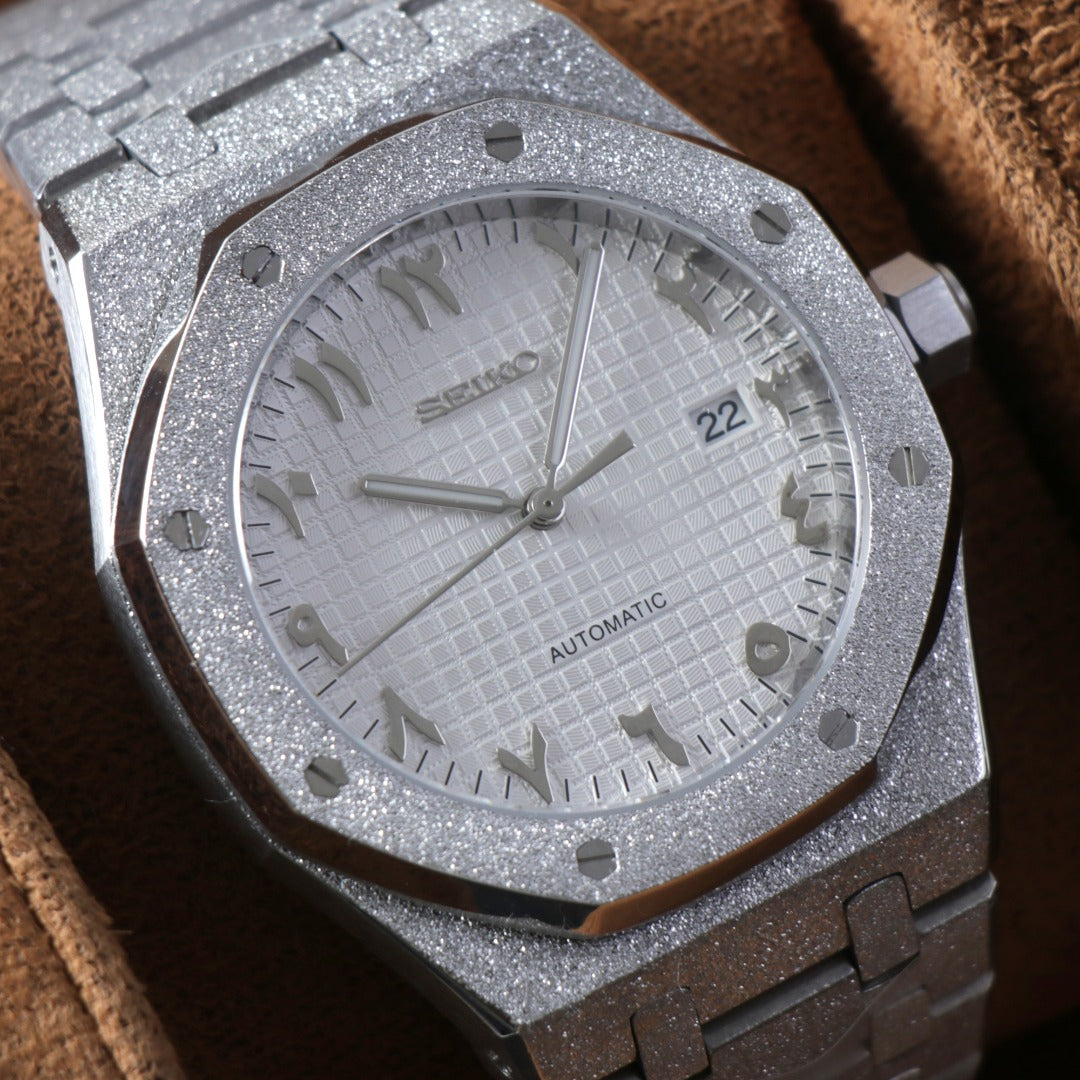 Octagonal Sport Automatic Silver Textured – 41mm