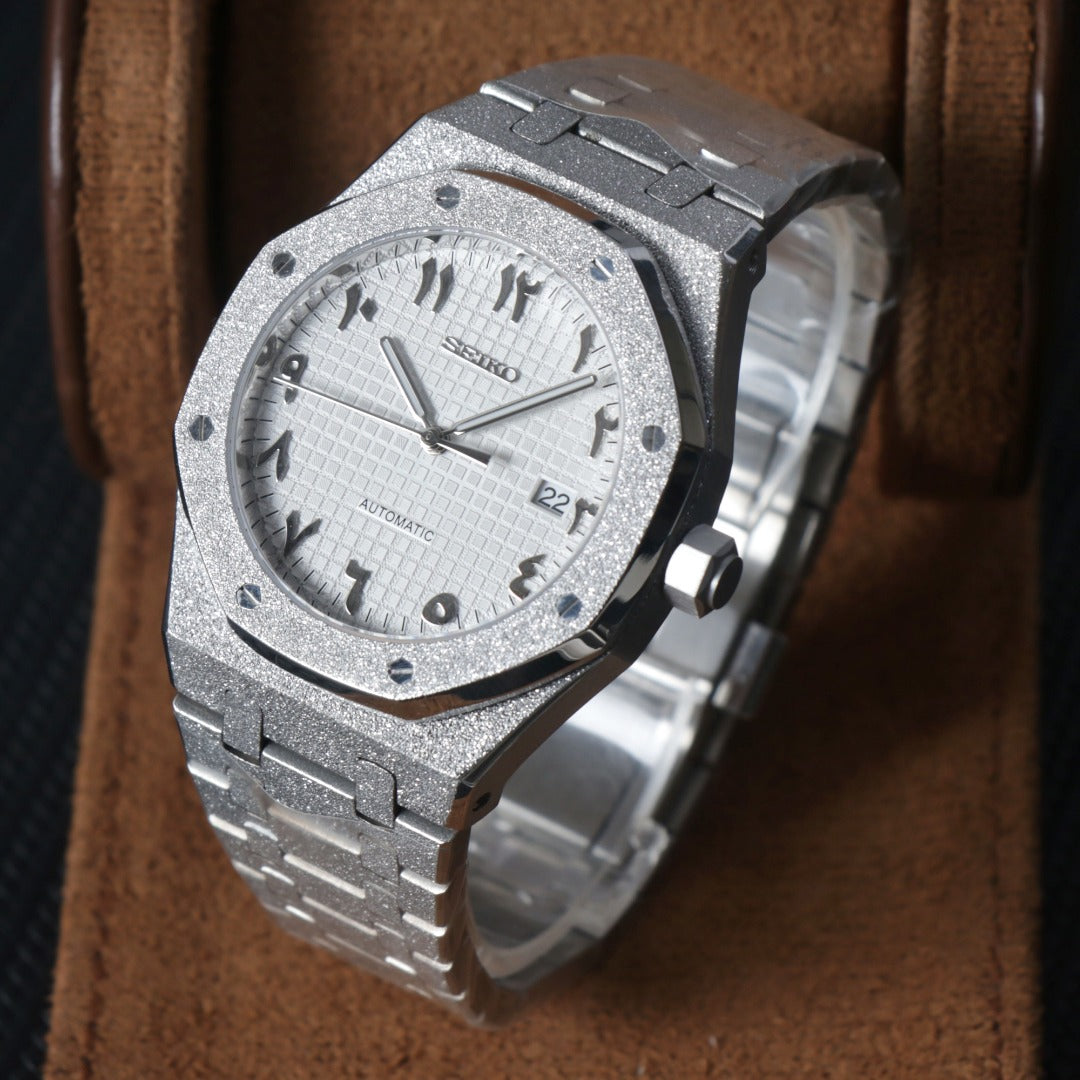 Octagonal Sport Automatic Silver Textured – 41mm