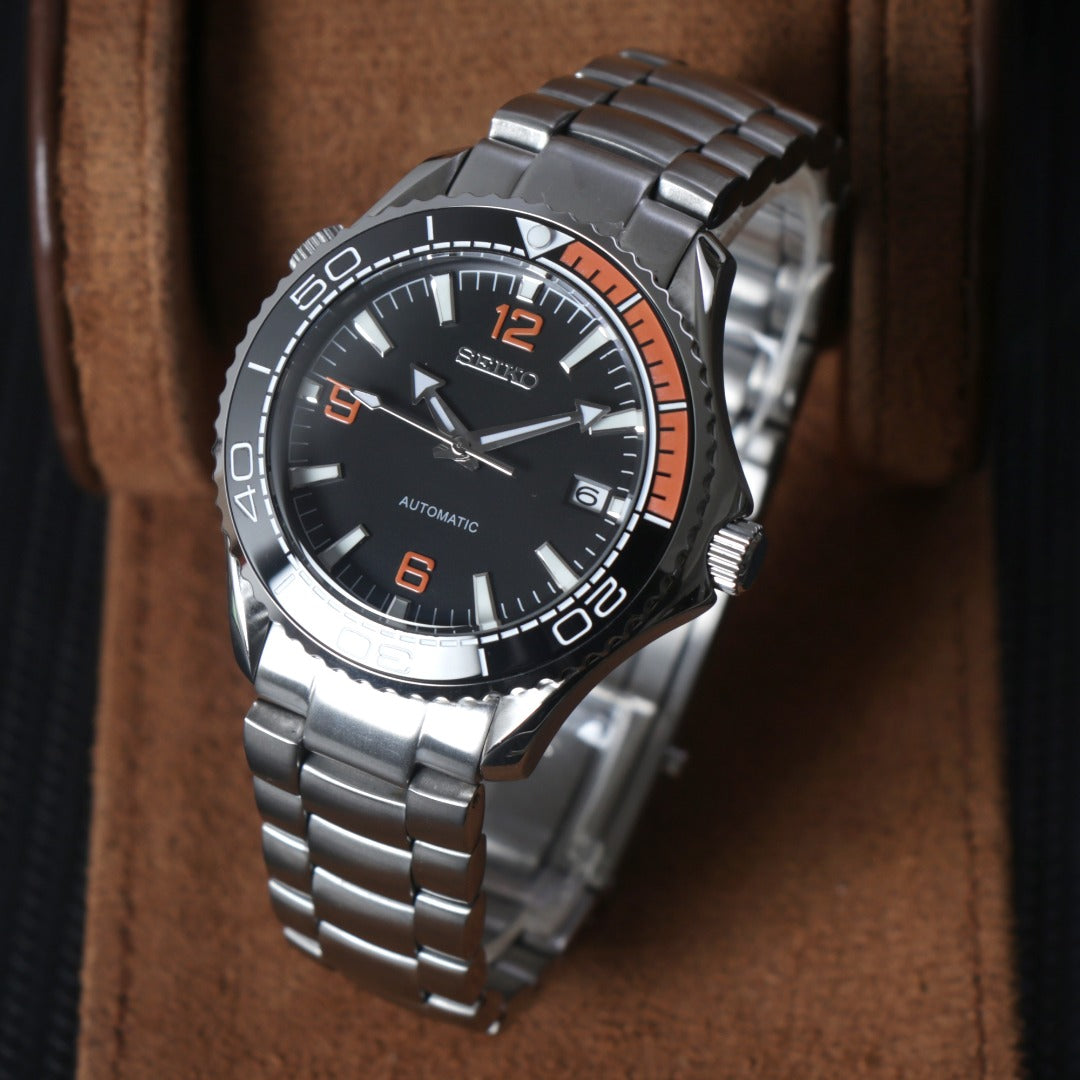 Ocean Diver Automático Black & Orange – NH35