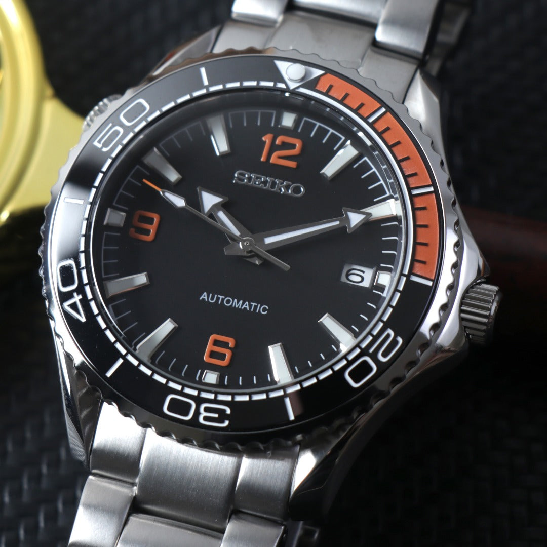 Ocean Diver Automático Black & Orange – NH35