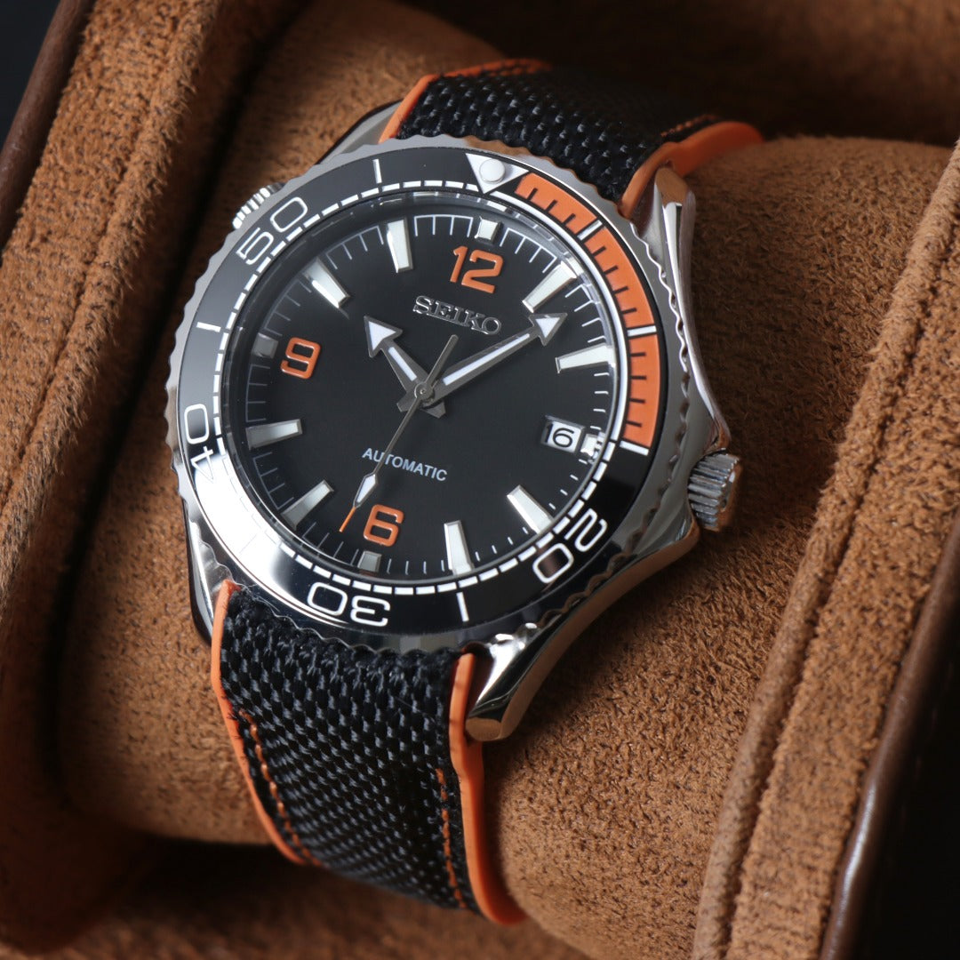 Ocean Diver Automático Black & Orange – NH35