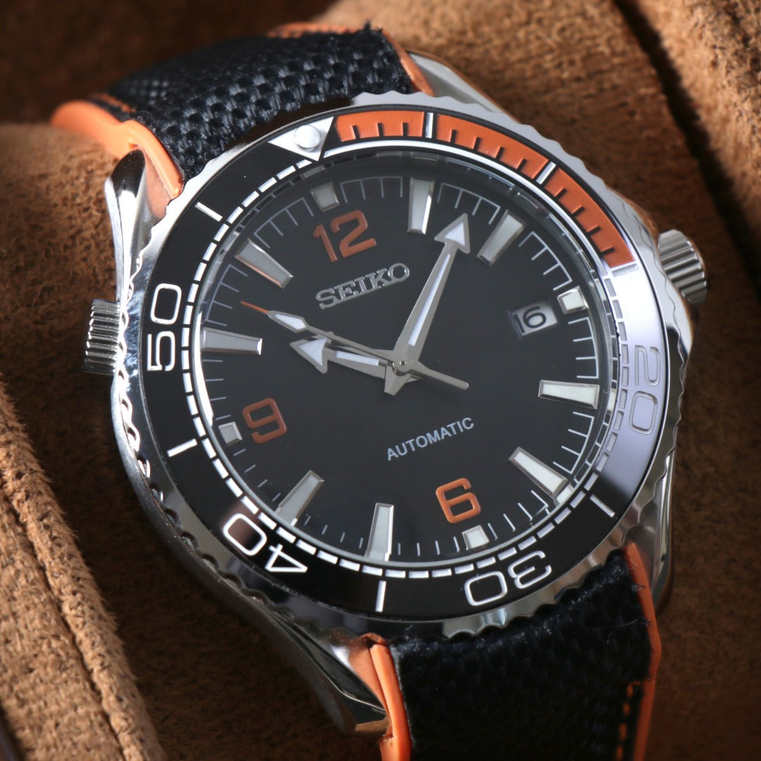 Ocean Diver Automático Black & Orange – NH35