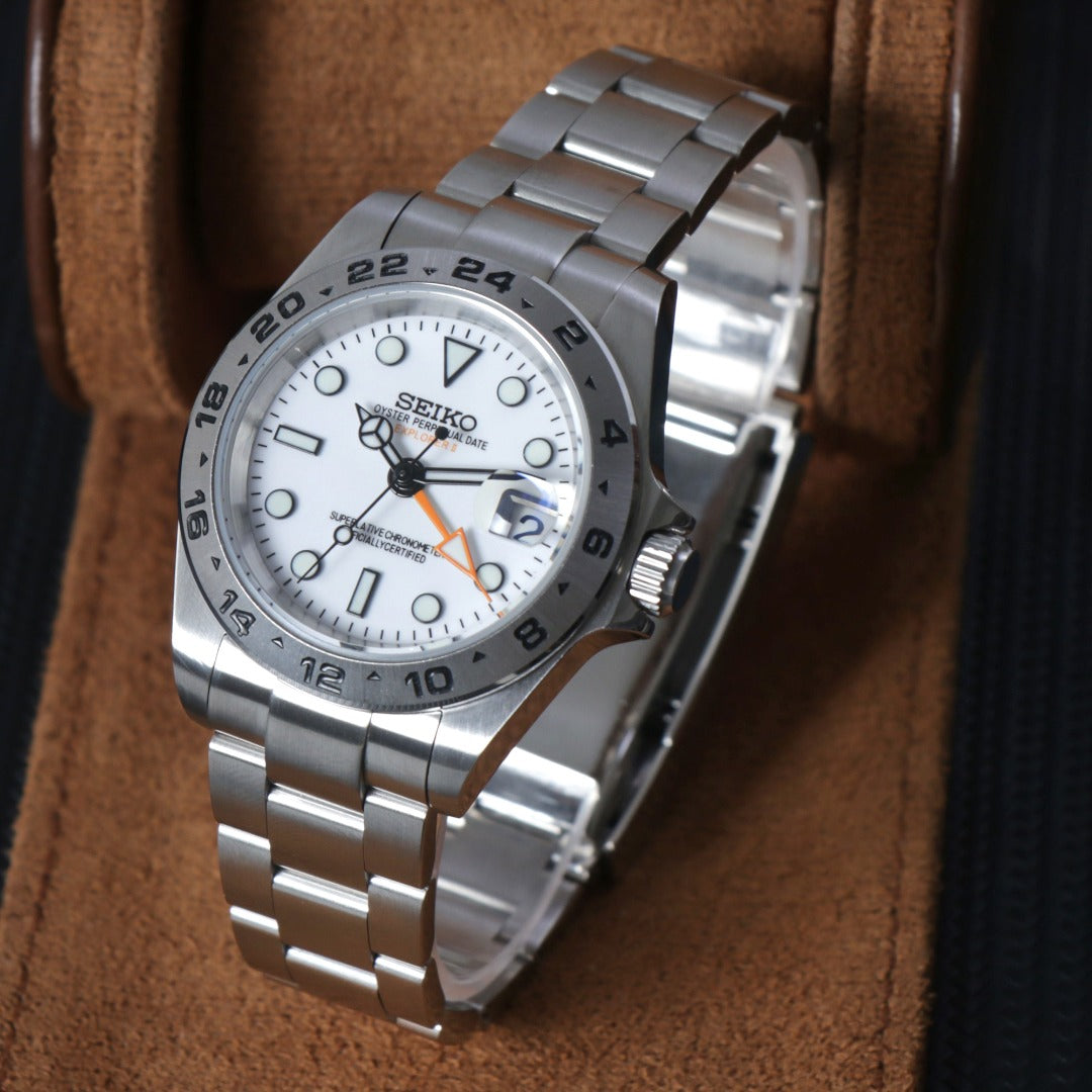 Reloj GMT Explorer Automático White Dial – NH34