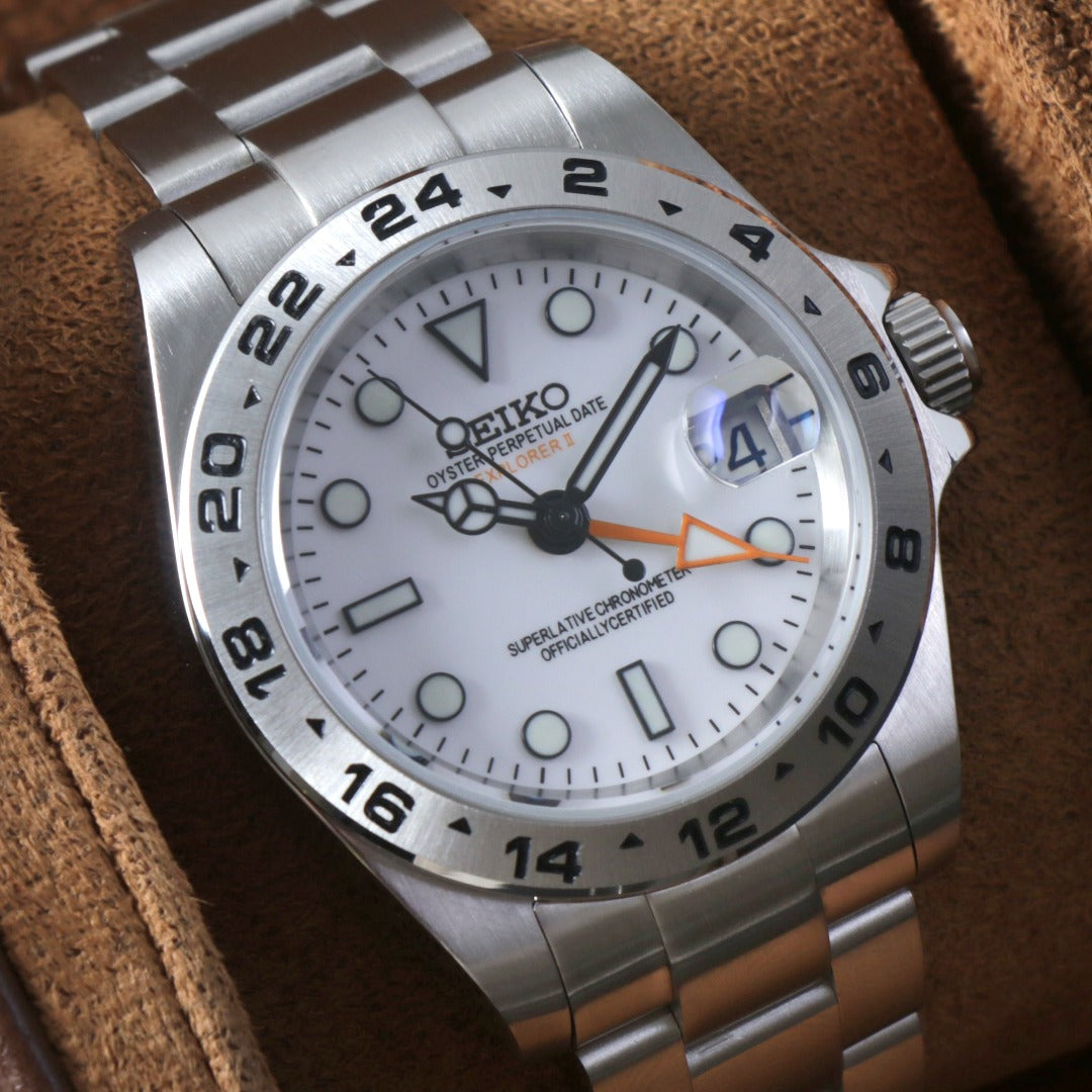 Reloj GMT Explorer Automático White Dial – NH34