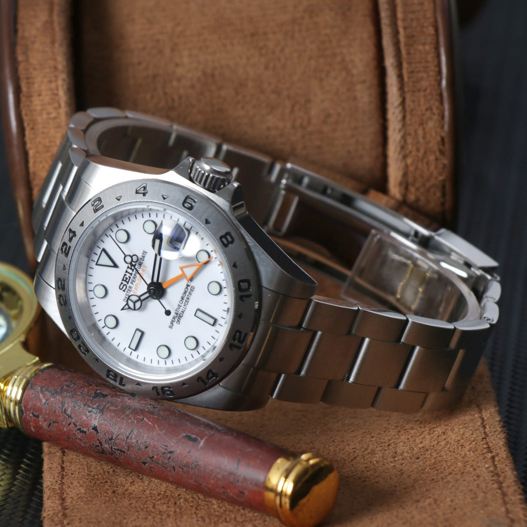 Reloj GMT Explorer Automático White Dial – NH34