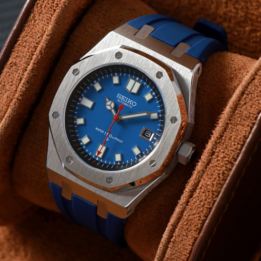 Octagonal Blue Automatic – Deportivo de acero NH35