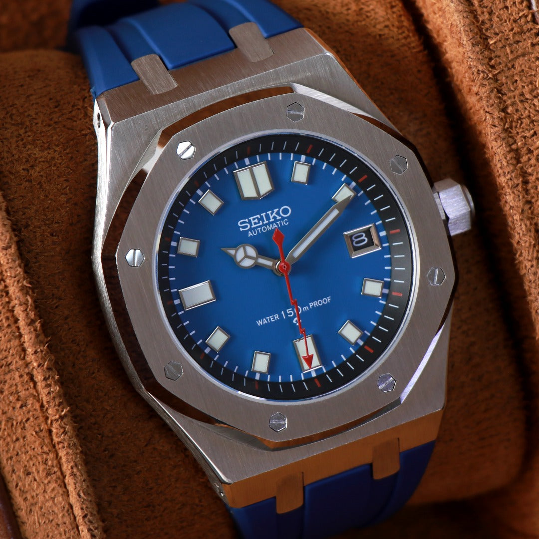 Octagonal Blue Automatic – Deportivo de acero NH35