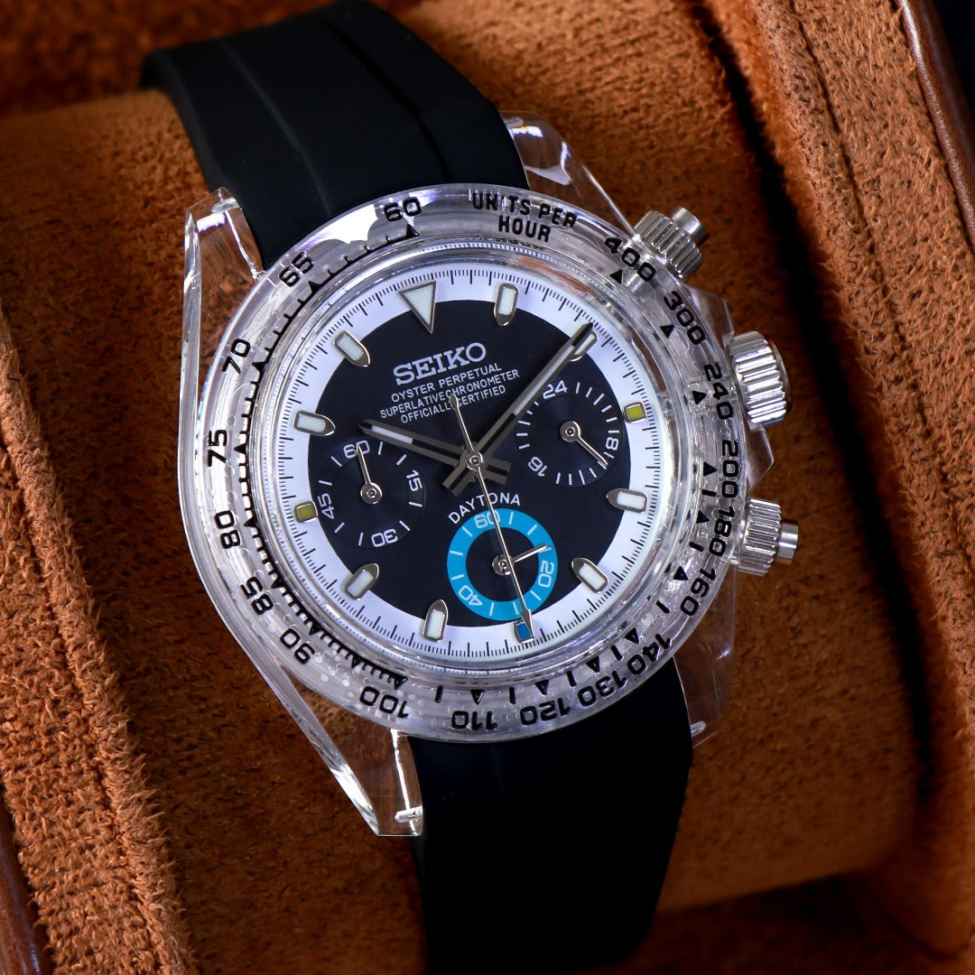 Chrono Black Ice Skeleton – Cronógrafo VK63 40 mm