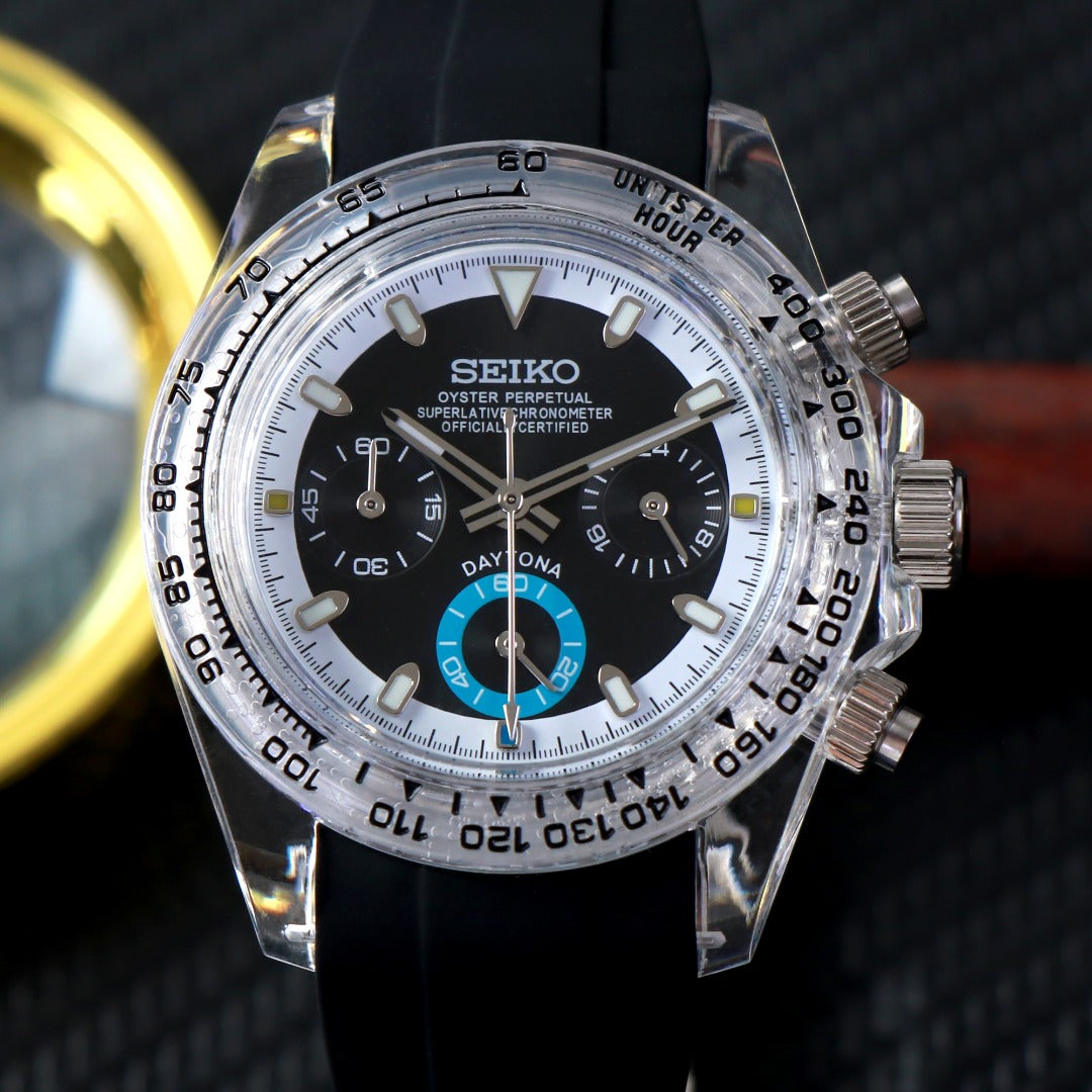 Chrono Black Ice Skeleton – Cronógrafo VK63 40 mm
