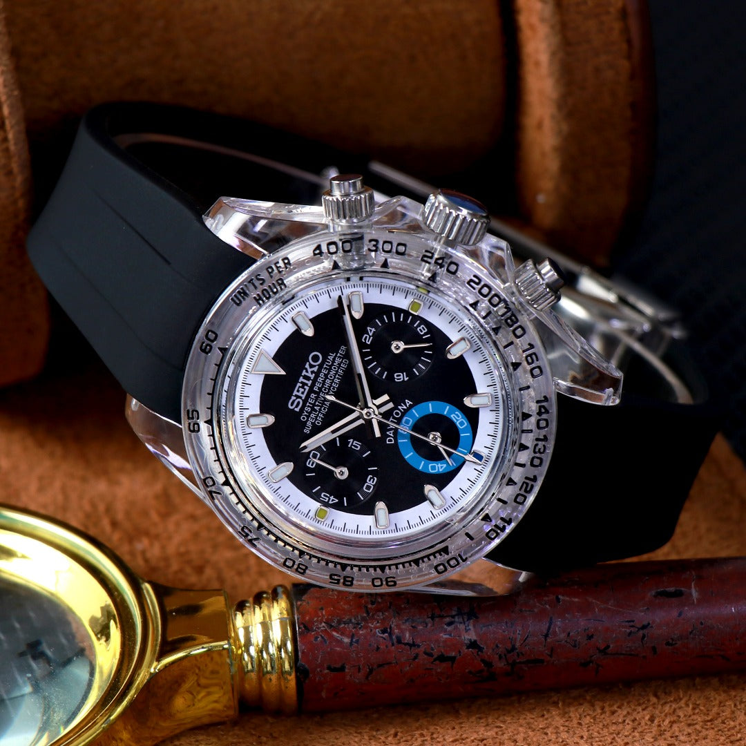 Chrono Black Ice Skeleton – Cronógrafo VK63 40 mm