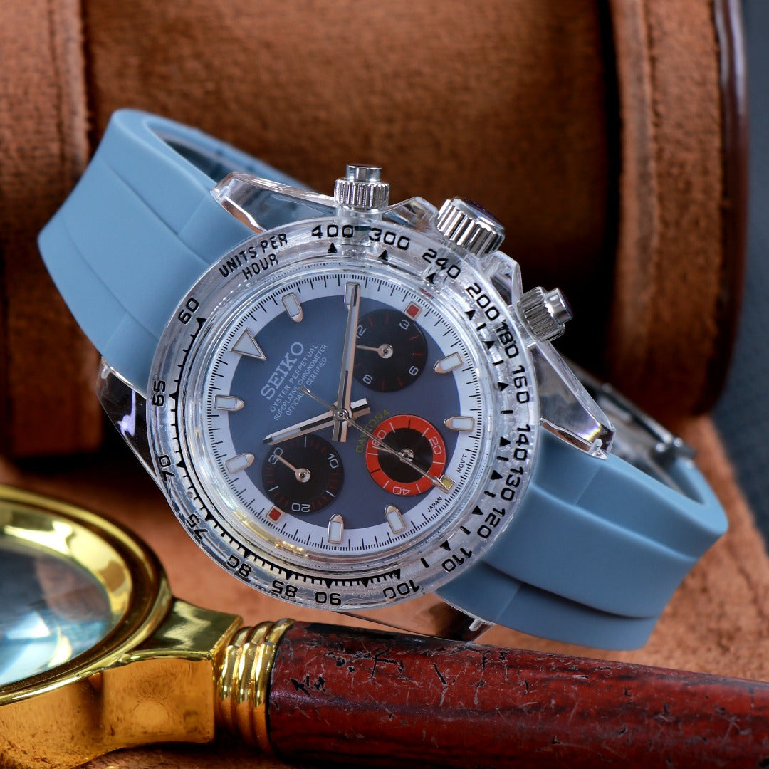 Chrono Ice Blue Racing Skeleton – Cronógrafo VK63 40 mm