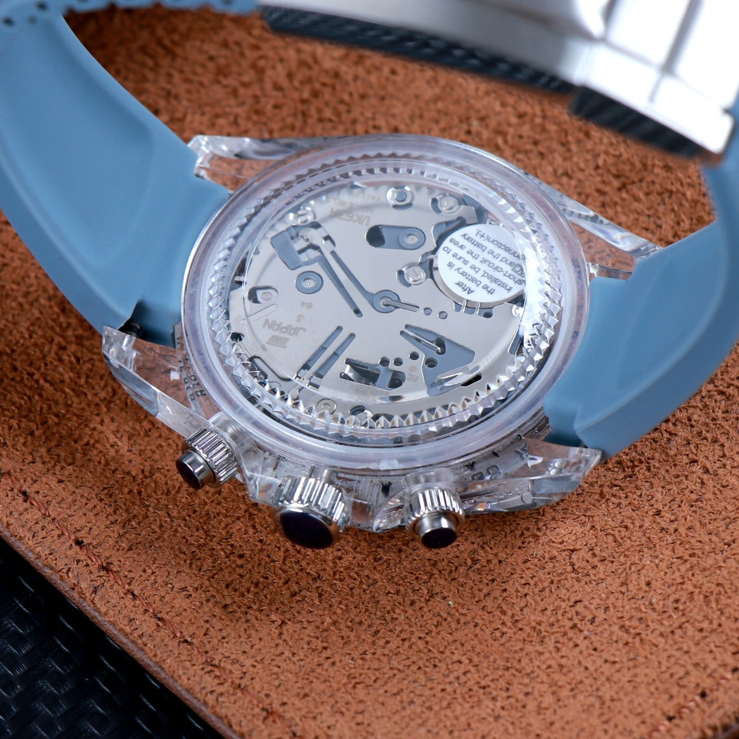 Chrono Ice Blue Racing Skeleton – Cronógrafo VK63 40 mm