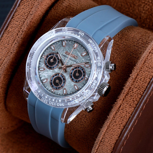 Chrono Ice Grey Skeleton – Cronógrafo VK63 40 mm