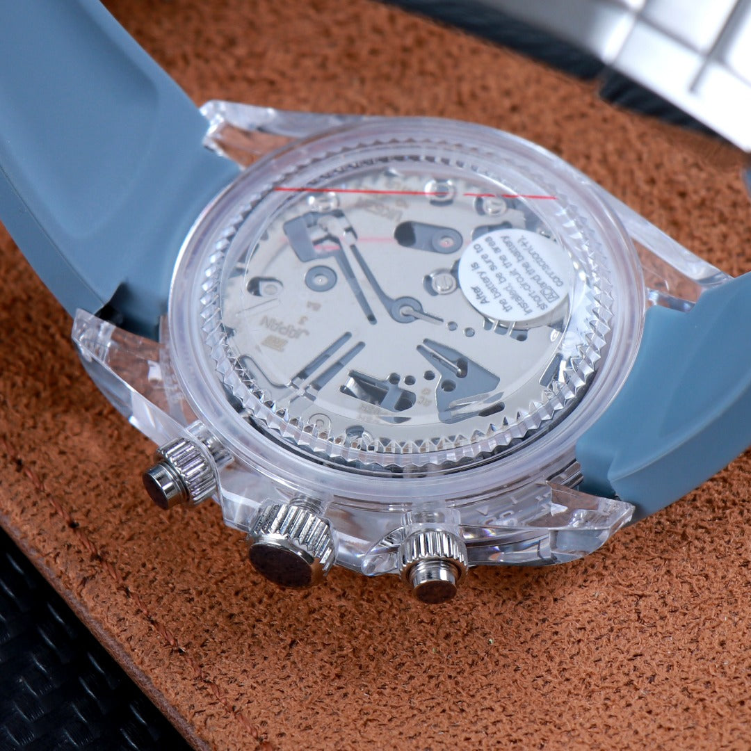 Chrono Ice Grey Skeleton – Cronógrafo VK63 40 mm