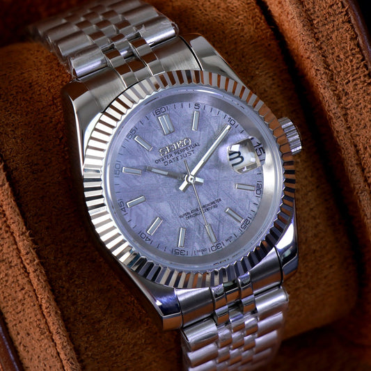 Classic Ice Grey Fluted – Reloj Automático NH35