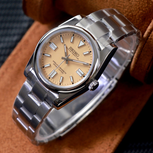 Classic Champagne Dial – Reloj Automático NH35 Elegante