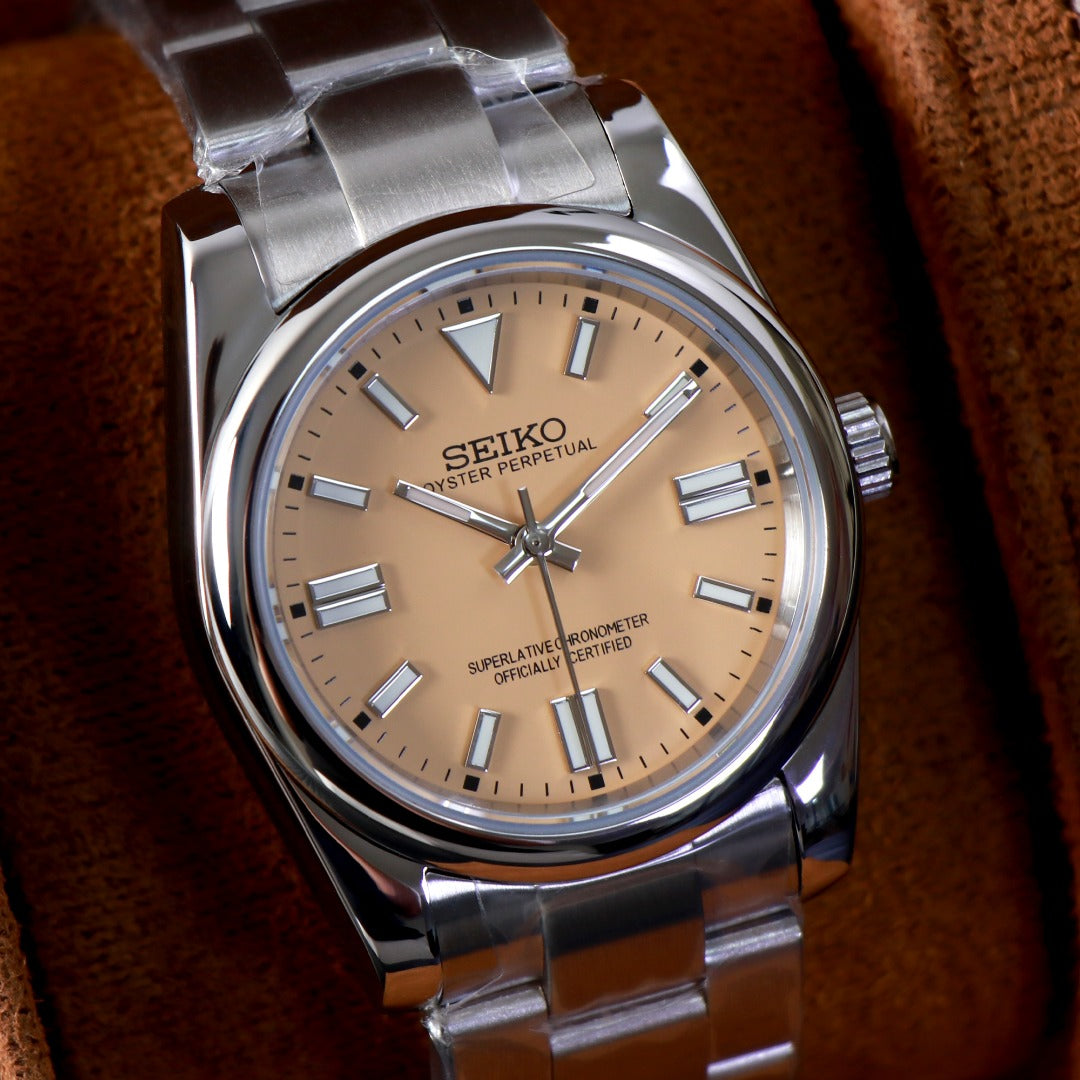 Classic Champagne Dial – Reloj Automático NH35 Elegante