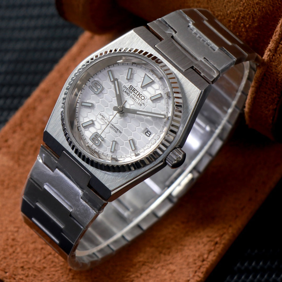 Classic Honeycomb Blanco – Reloj Automático