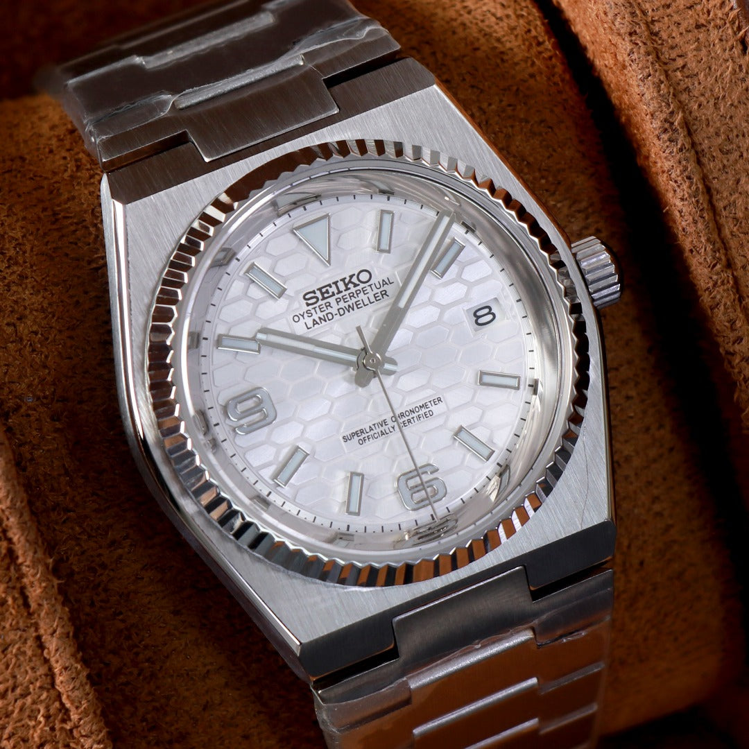 Classic Honeycomb Blanco – Reloj Automático