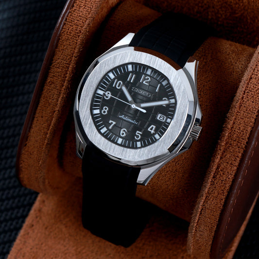 Sport Nautic Negro – Reloj Automático con Correa de Caucho 41 mm