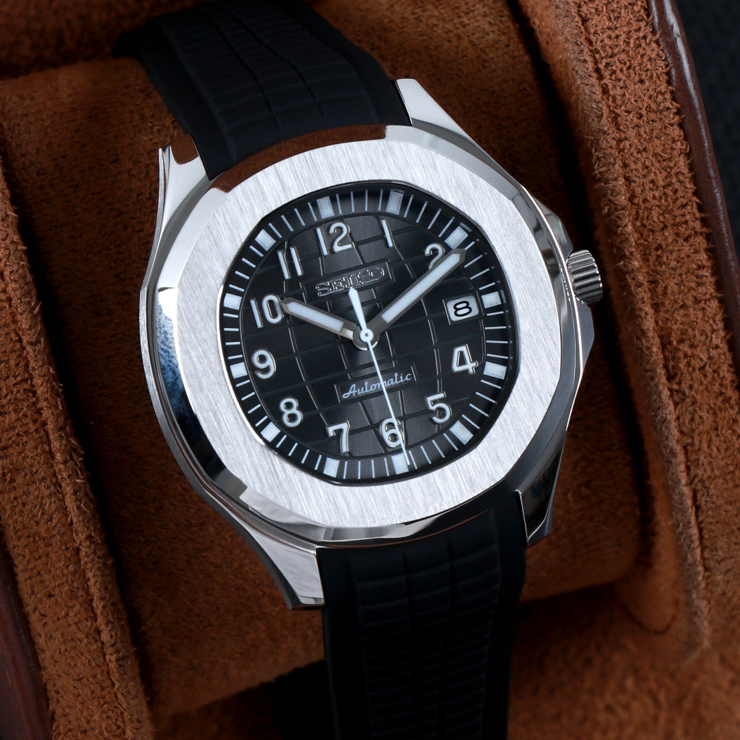 Sport Nautic Negro – Reloj Automático con Correa de Caucho 41 mm