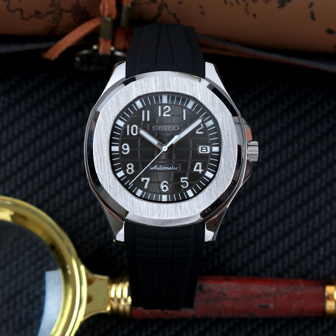 Sport Nautic Negro – Reloj Automático con Correa de Caucho 41 mm