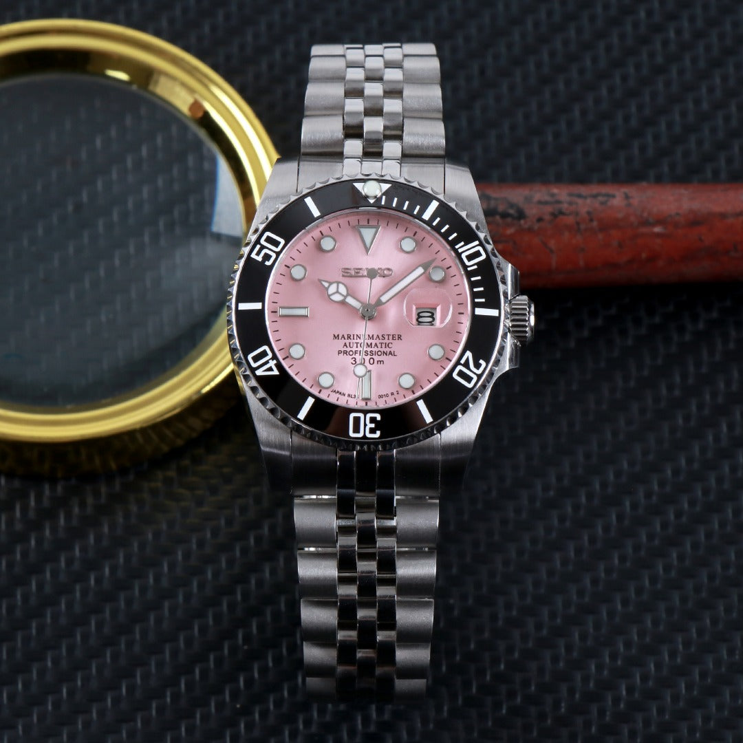 Diver Clásico Rosa – Reloj Automático Deportivo