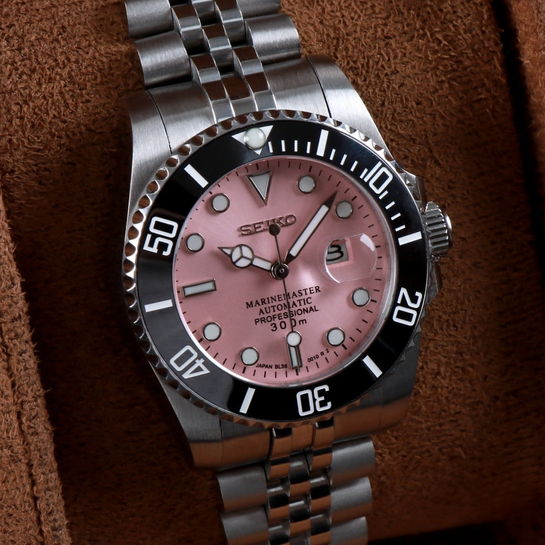 Diver Clásico Rosa – Reloj Automático Deportivo