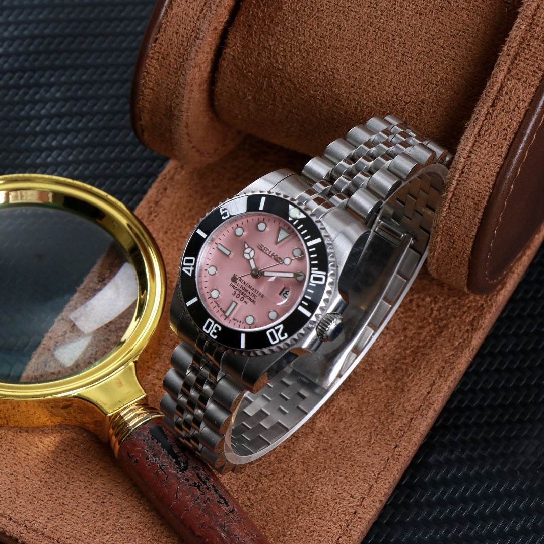 Diver Clásico Rosa – Reloj Automático Deportivo