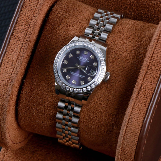 Classic Purple Ice – Reloj Automático de Lujo con Fecha