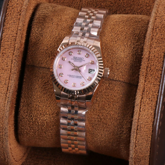 Classic Rose Pink Diamond Dial – Automático NH35