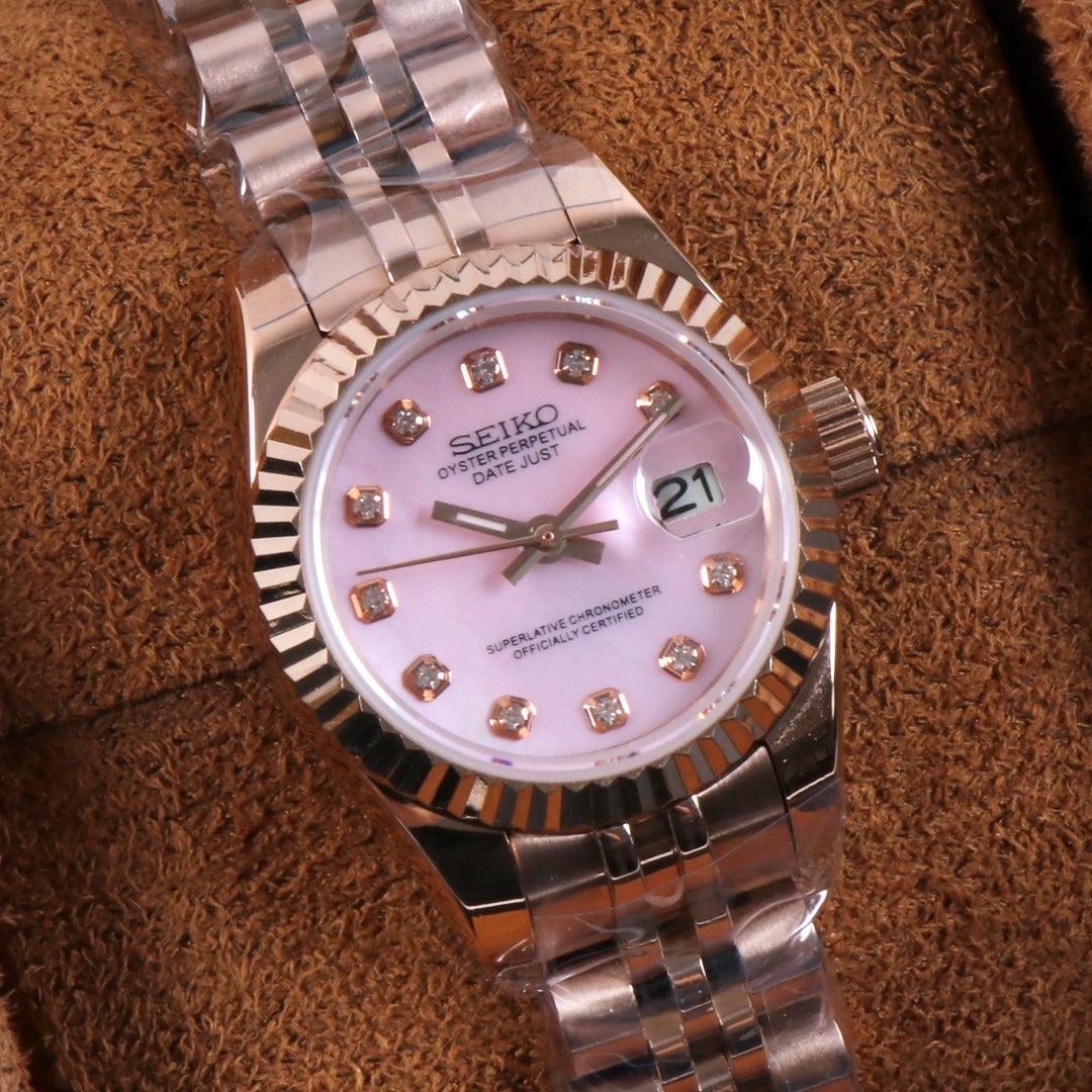 Classic Rose Pink Diamond Dial – Automático NH35