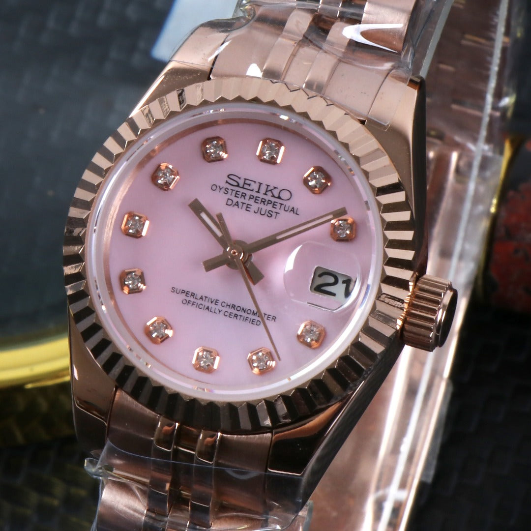 Classic Rose Pink Diamond Dial – Automático NH35