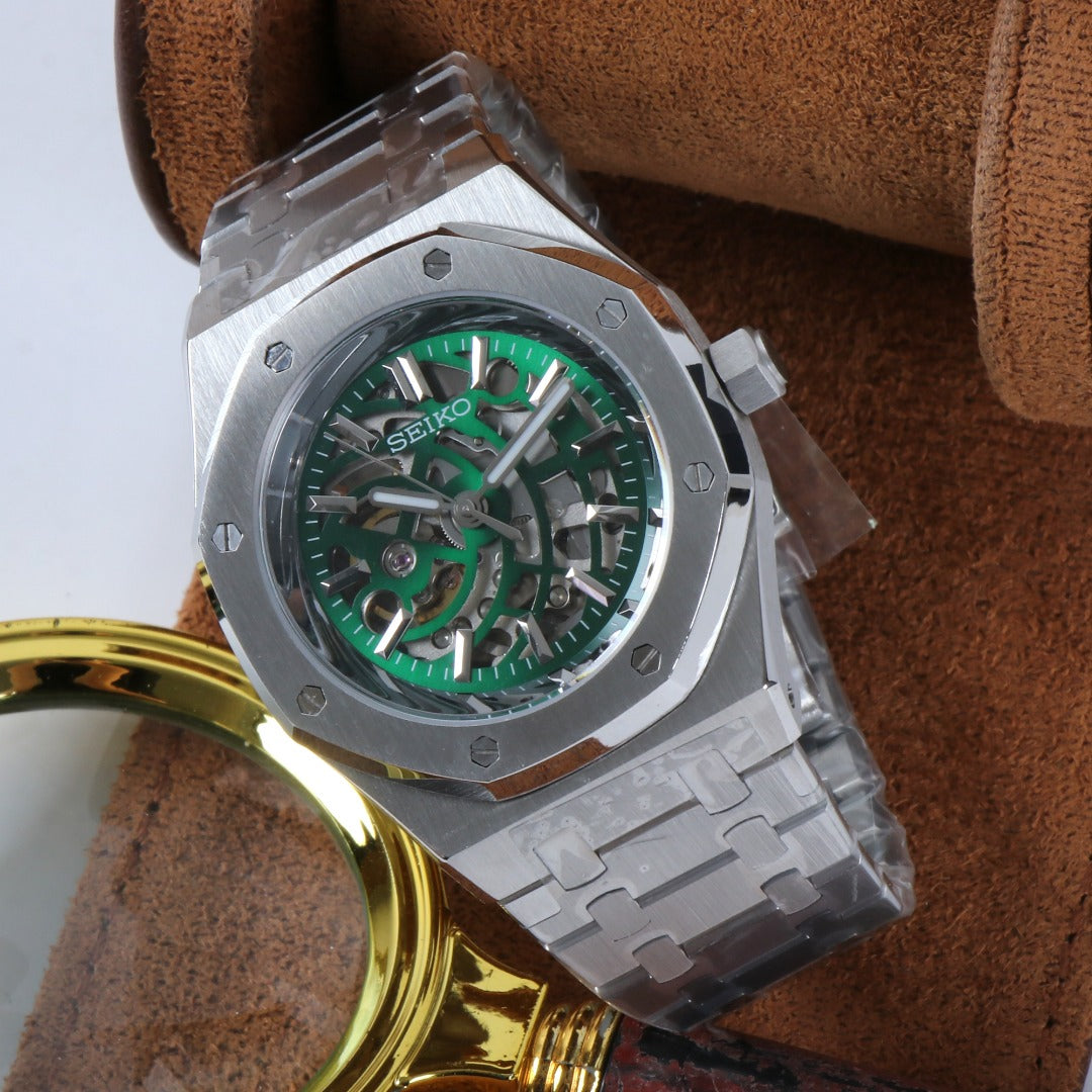 Skeleton Green Octagon – Luxury Sport Automático 41 mm