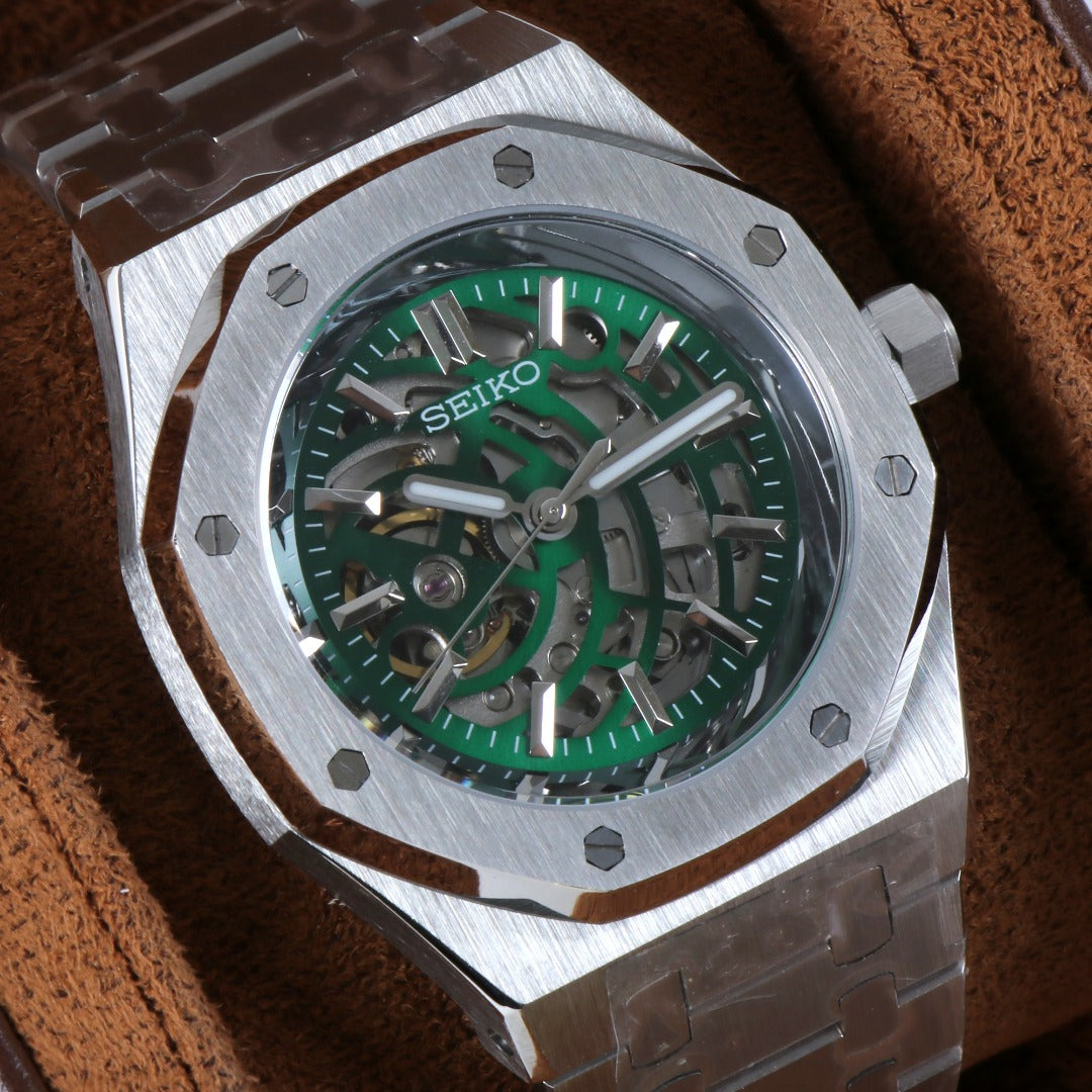 Skeleton Green Octagon – Luxury Sport Automático 41 mm