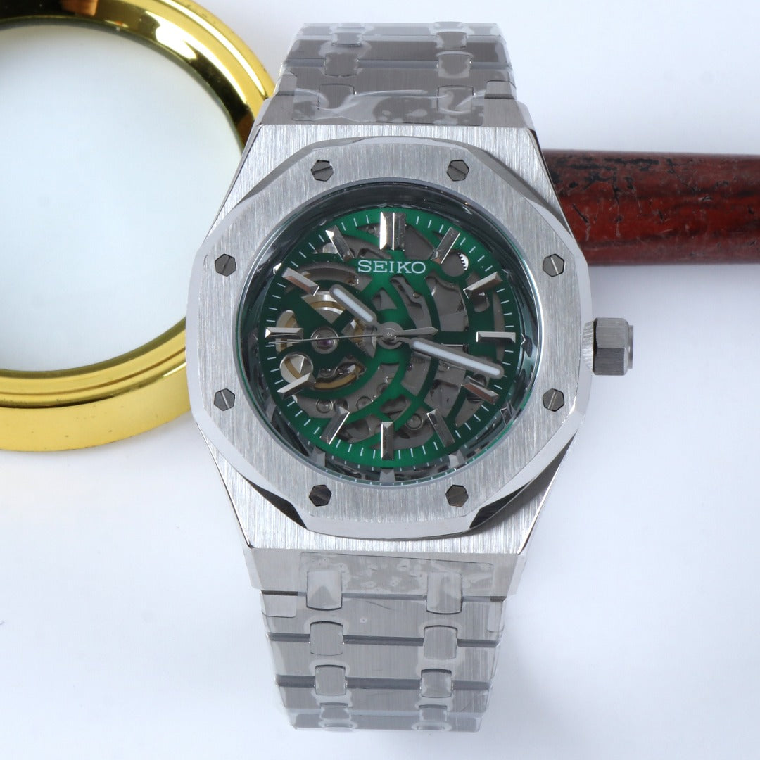Skeleton Green Octagon – Luxury Sport Automático 41 mm
