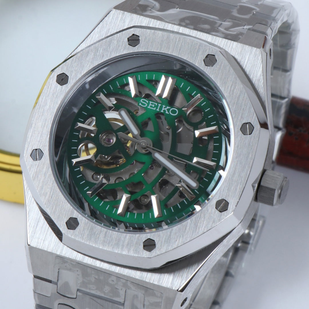 Skeleton Green Octagon – Luxury Sport Automático 41 mm