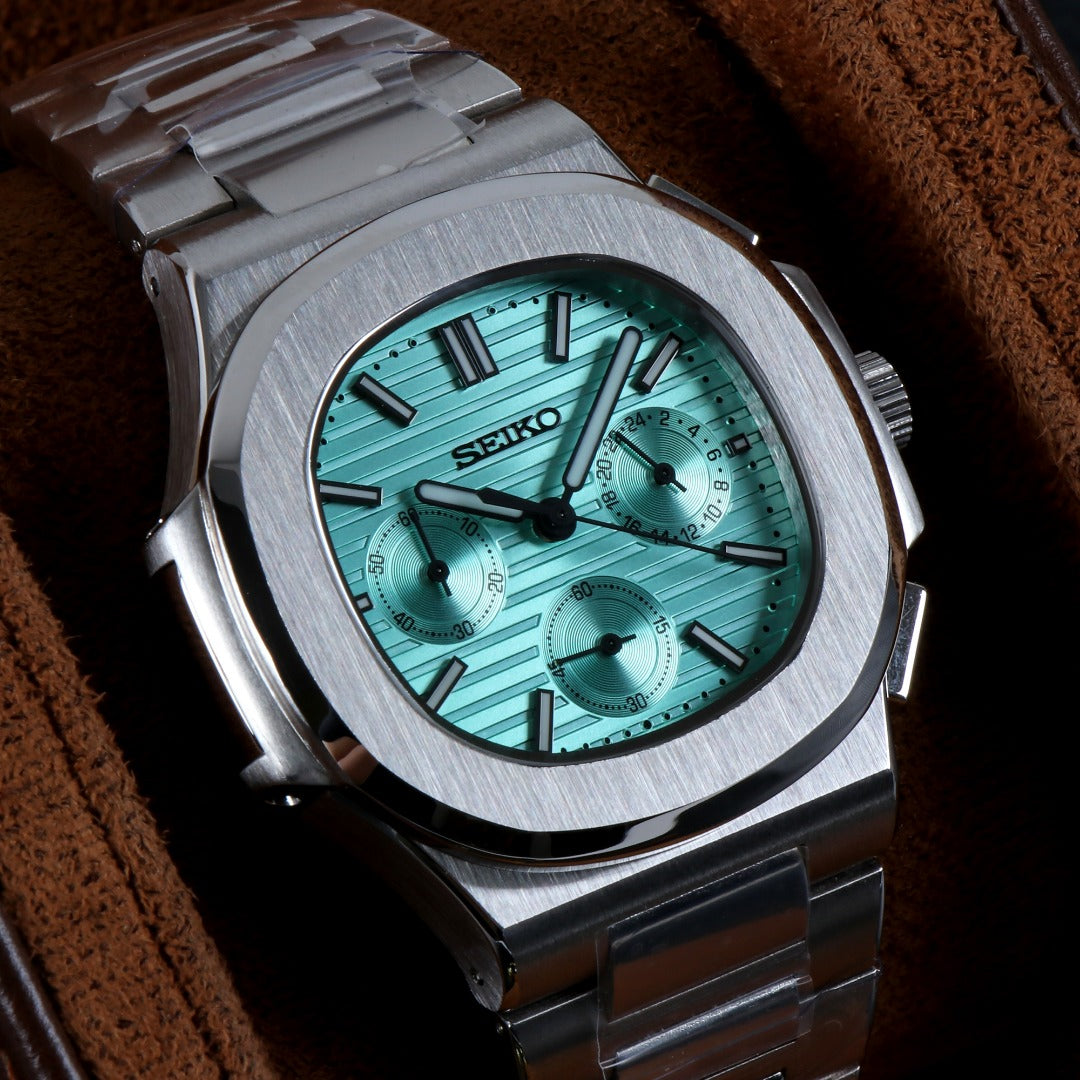 Cronógrafo Verde Nautic Icon – Brazalete Integrado 41 mm