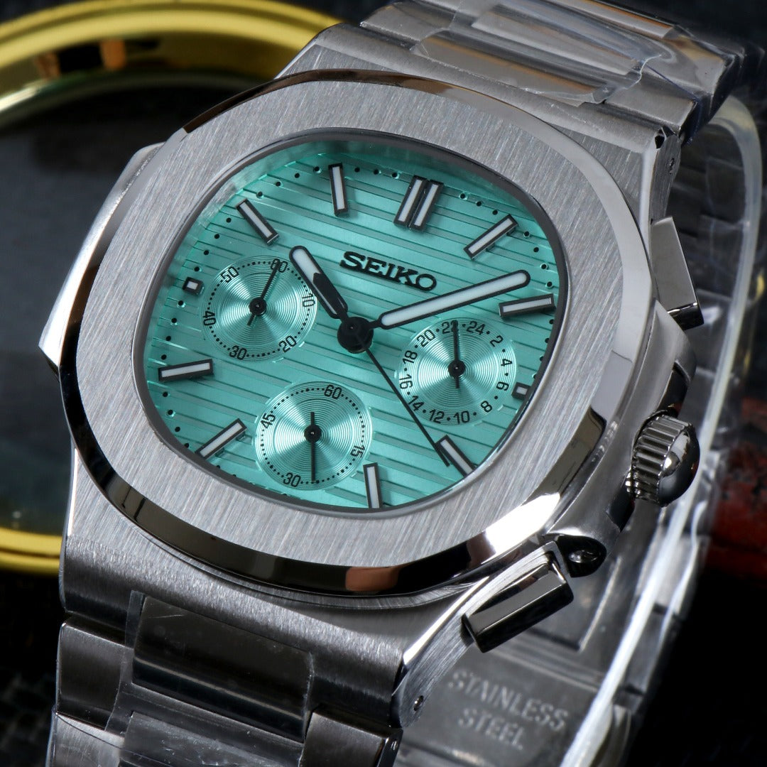 Cronógrafo Verde Nautic Icon – Brazalete Integrado 41 mm