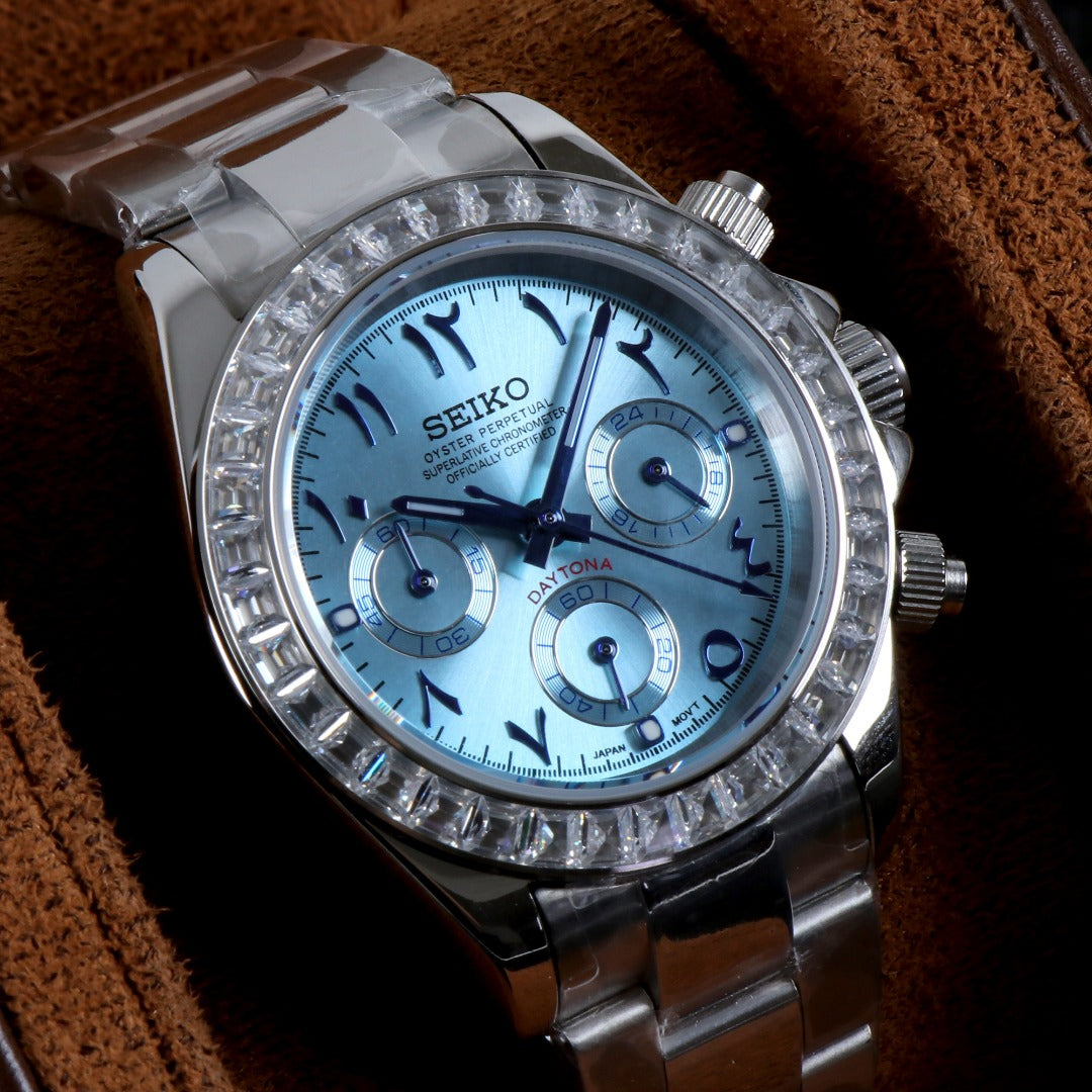 Seiko Mod Daytona Ice Blue – Cronógrafo Automático