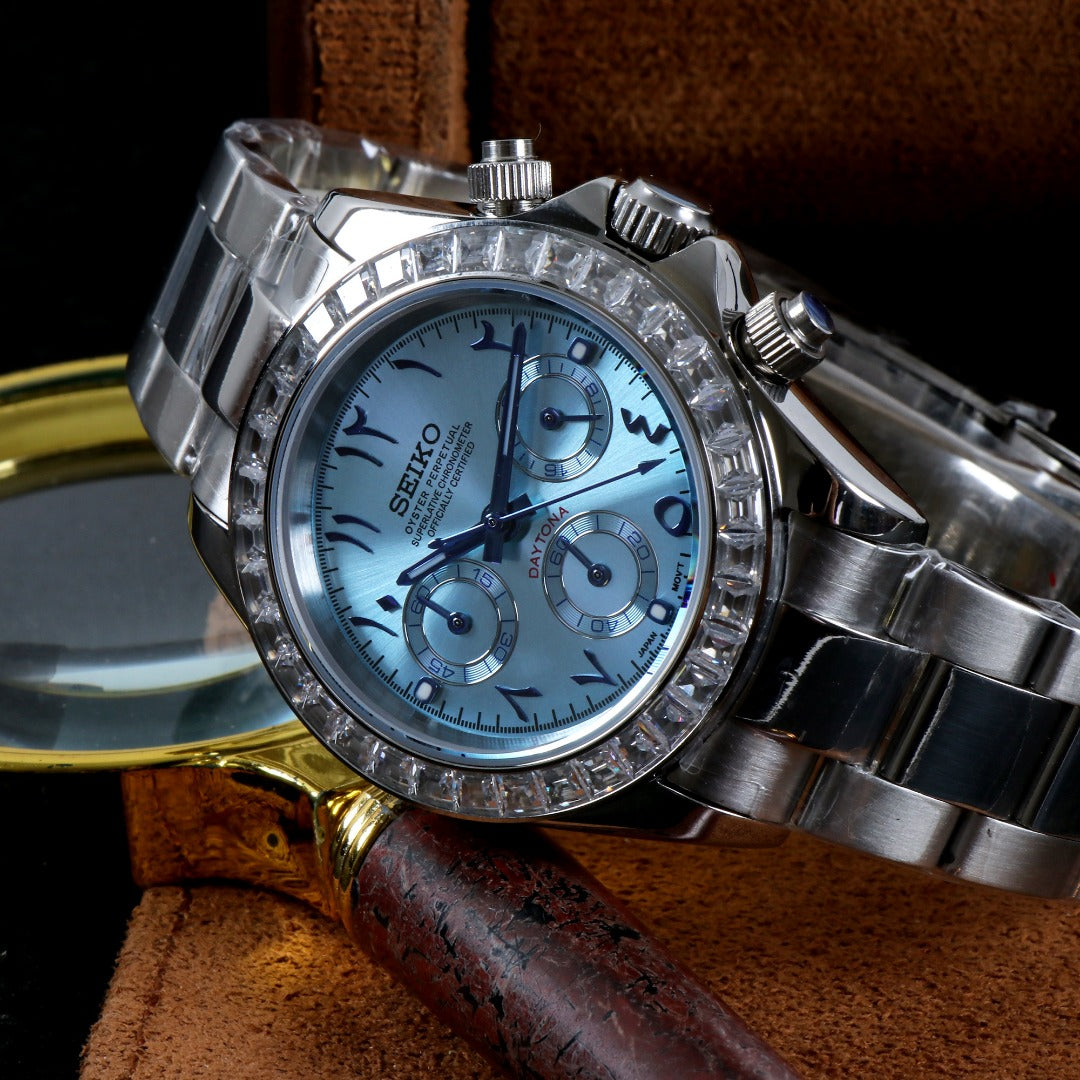 Seiko Mod Daytona Ice Blue – Cronógrafo Automático