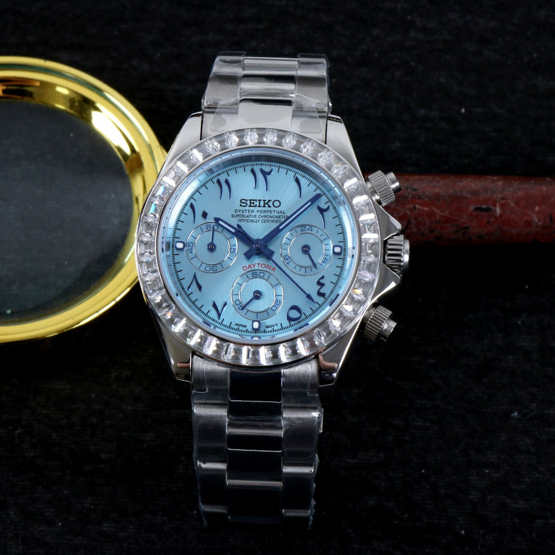Seiko Mod Daytona Ice Blue – Cronógrafo Automático